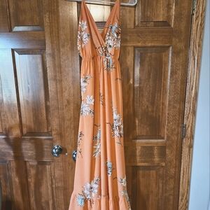 Lulu M dress, deep coral